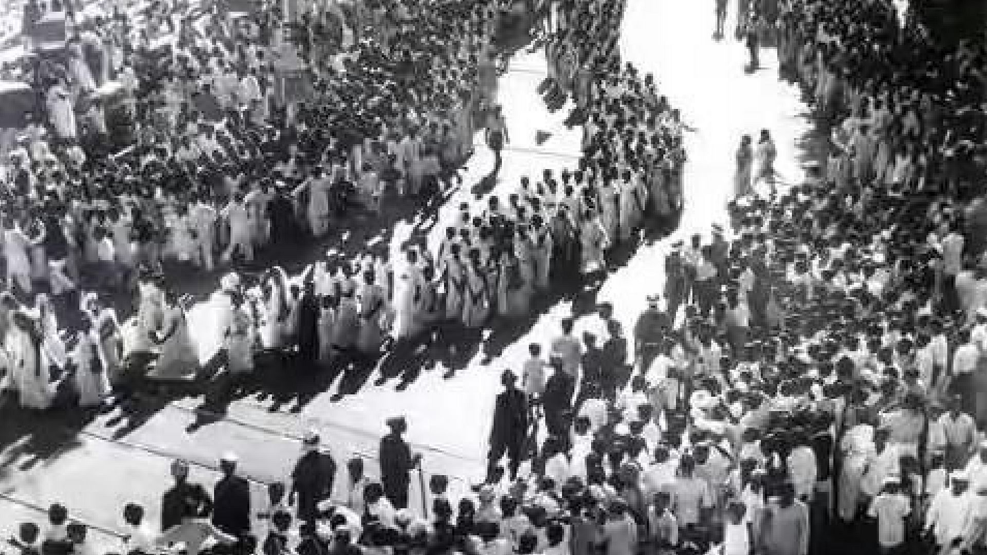 A women’s demonstration during the Quit India movement in 1942. 