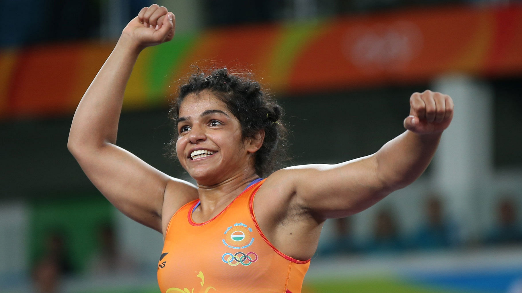 File picture of Sakshi Malik celebrating after clinching the bronze medal at the Rio Olympics in 2016.
