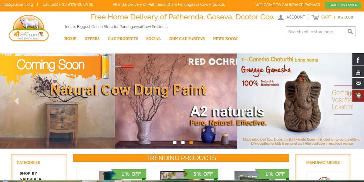 The demand for dung has lead to specialist cow product websites and gaushalas; all intent on protecting the cow. 
