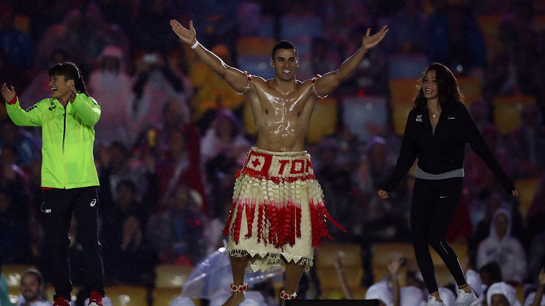 Tonga’s Pita Taufatofua. (Photo Courtesy: <a href="https://twitter.com/Olympics">Twitter/Olympics</a>)