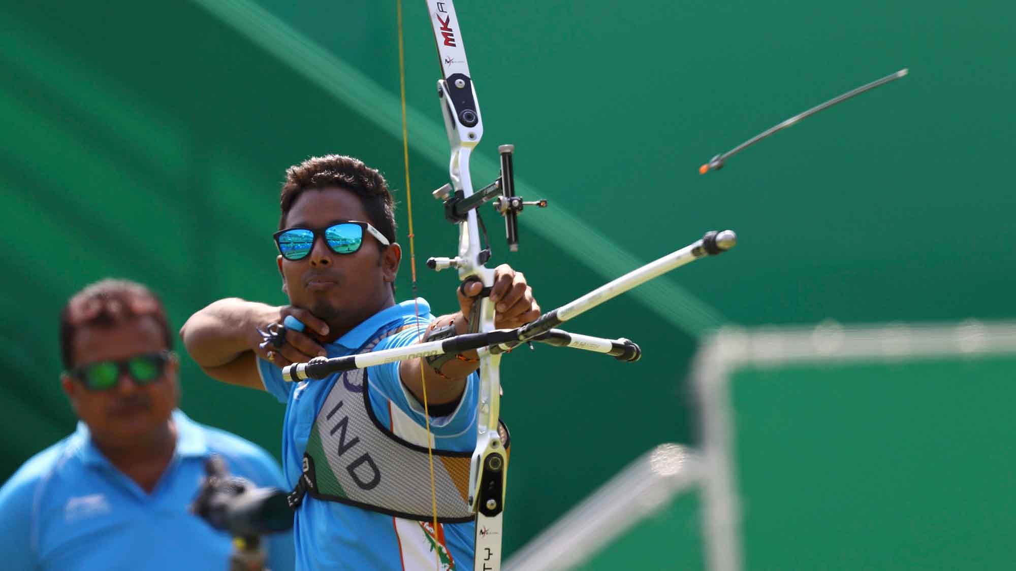 Atanu Das during his qualifying rounds on Tuesday at the Rio Olympics. (Photo: Reuters)