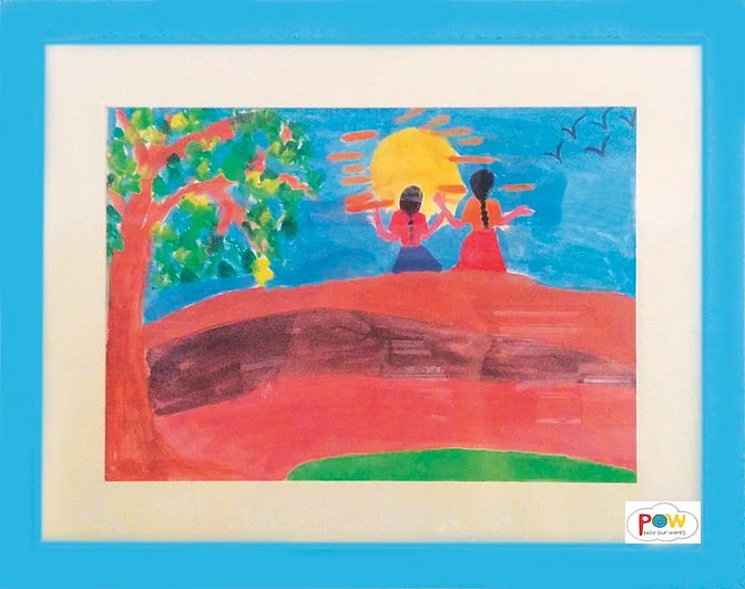 This is no ordinary painting: It is the work of a child who has survived trauma from child sexual abuse and used her paintbrush to express it. (Photo Courtesy: Priya Virmani)