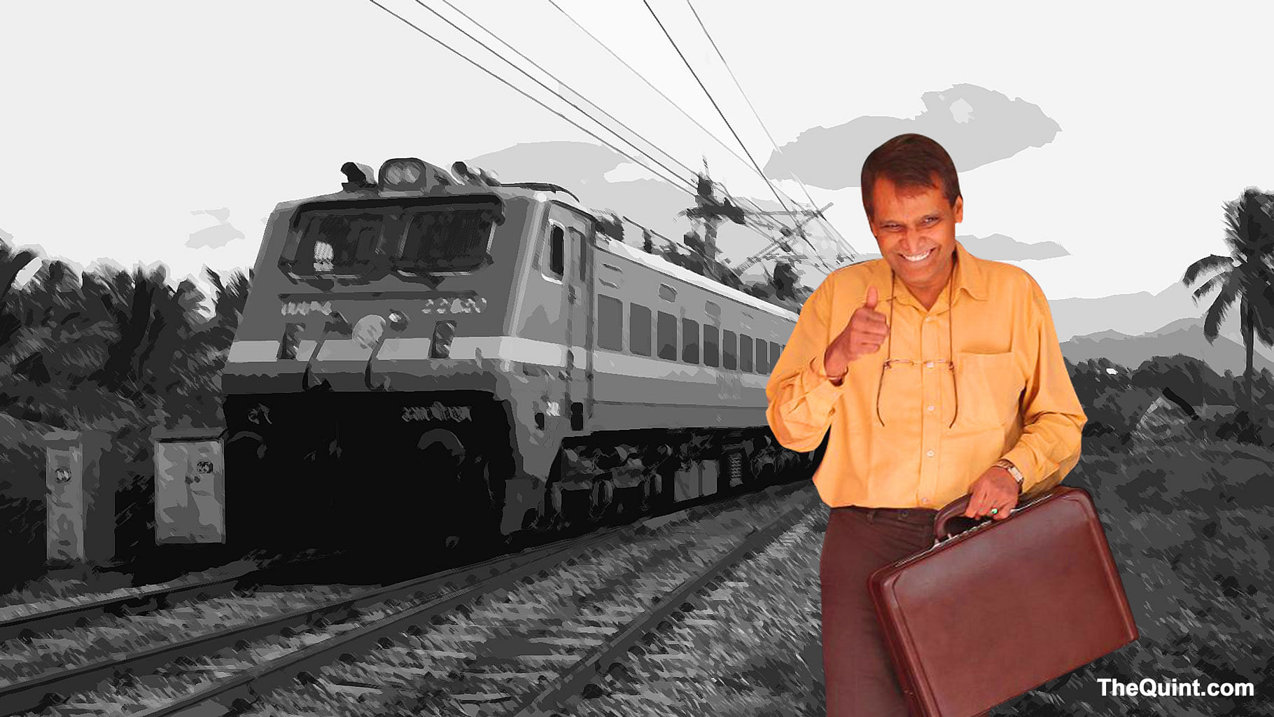 Union Railway Minister Surehs Prabhu. (Photo: <b>The Quint</b>)