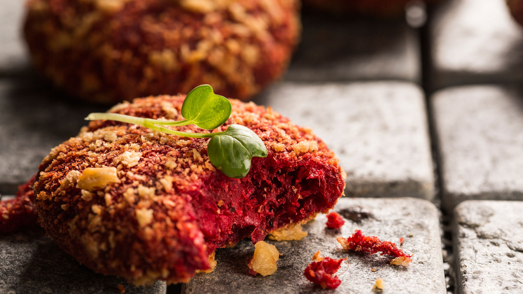 A dish both delicious and good looking – Beetroot Tikki. (Photo Courtesy: Massive Restaurants)