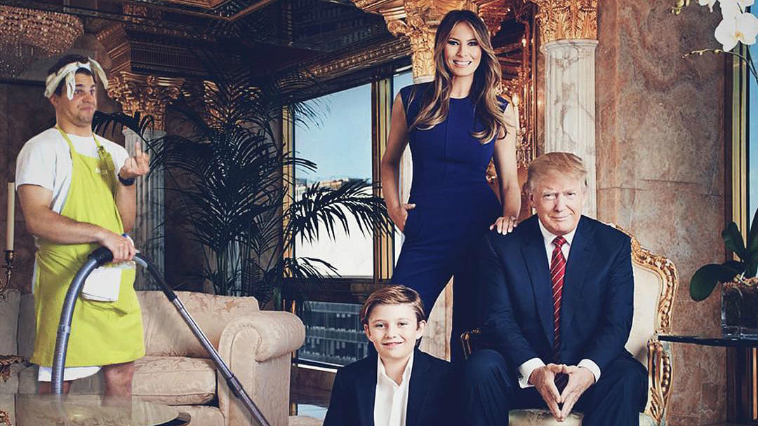 One of the images on Average Rob’s Instagram page with Trump and family. (Photo: Instagram/<a href="http://https://www.instagram.com/p/BJfz_yWhTRg/?taken-by=averagerobs">AverageRobs</a>)