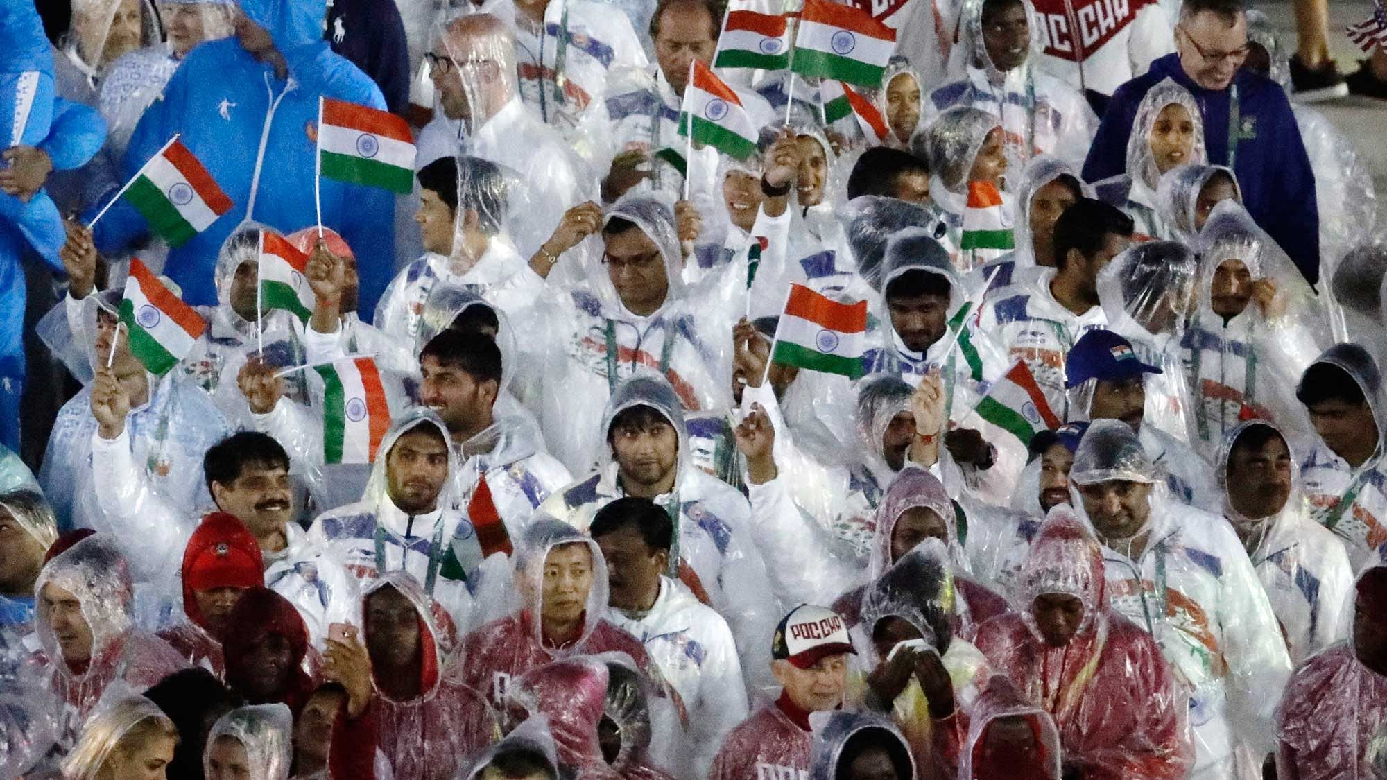 The Indian contingent at the closing ceremony in Rio (Photo: AP)