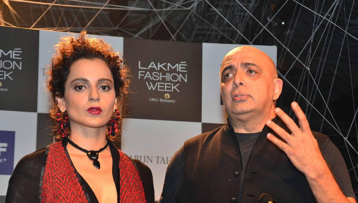 Kangana Ranaut walks the ramp for designer Tarun Tahiliani at the fashion week.