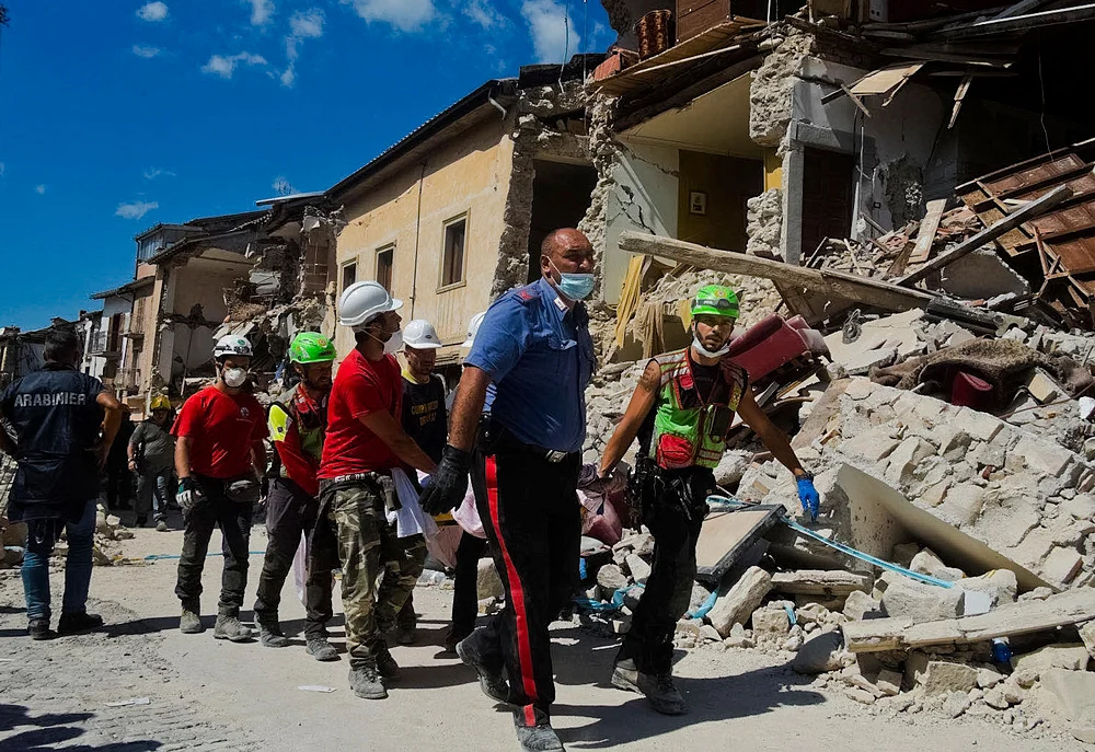 The earthquake caused damage to towns in three regions – Umbria, Lazio and Marche. (Photo: AP)