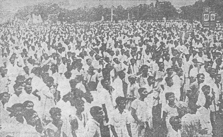 The crowd at the Muslim League rally at the Maidan, Calcutta, 1946. (Photo Courtesy: Wikimedia Commons)