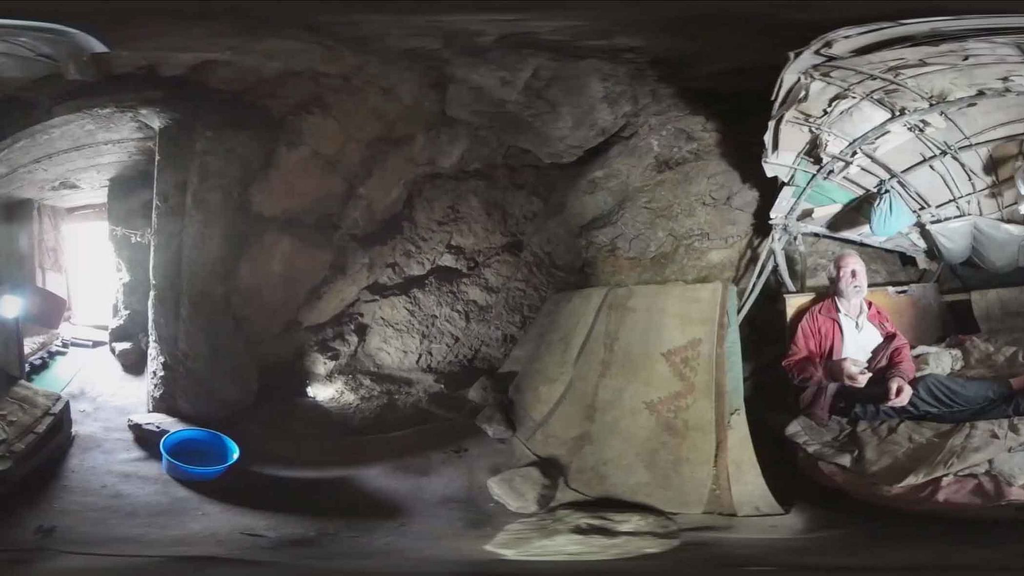 A 360 video of the life of a man who lives in a cave, captured by Dado Ruvic. (Courtesy: Reuters Focus360 Screengrab)