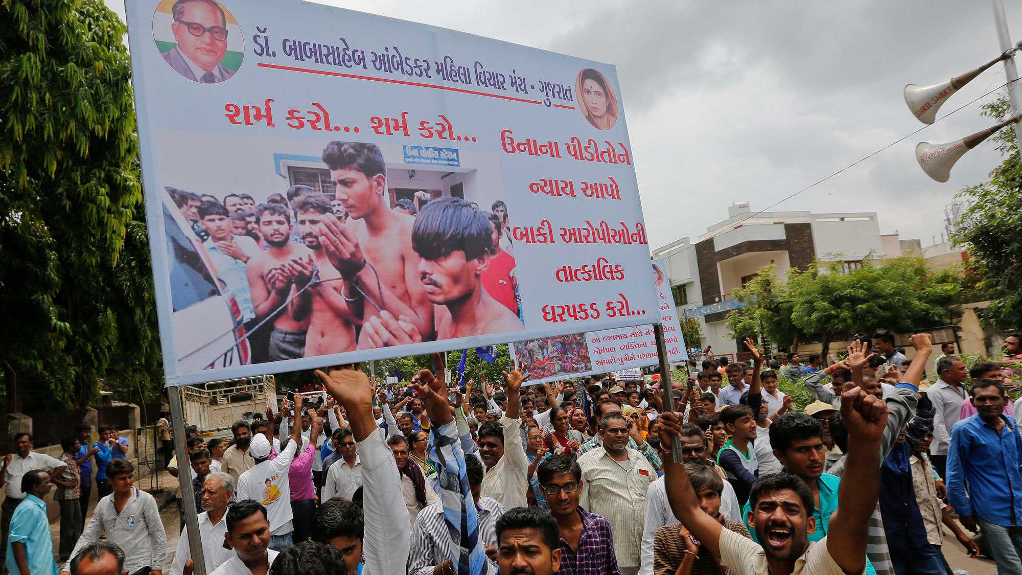 Thousands of dalits came out to protest on 31 July (Photo: AP)