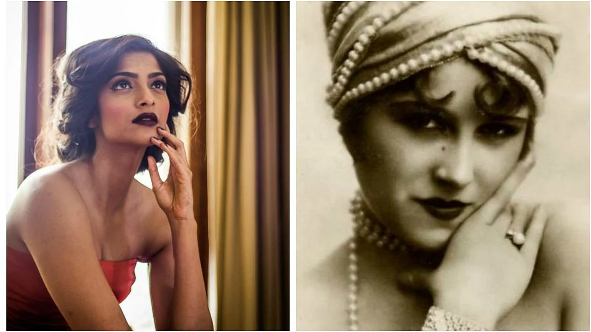 Sonam Kapoor (left), French actress Jeanne Helbling.(Photo Courtesy: Pinterest.com)