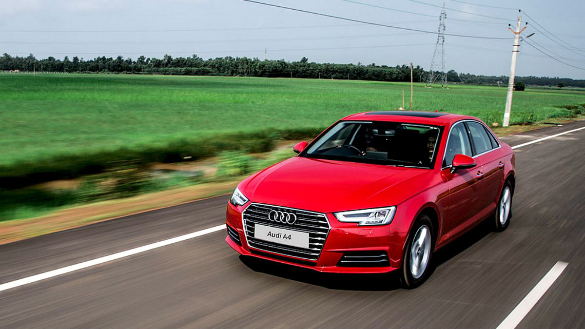 Audi A4 on the road. (Photo Courtesy: <a href="https://www.motorscribes.com/Articles/audi-a4-30tfsi-first-drive-techno-cavalry">Motorscribes</a>)