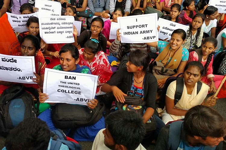 Amnesty has denied that any of its staff raised anti-India slogans during the event. (Photo: The News Minute)