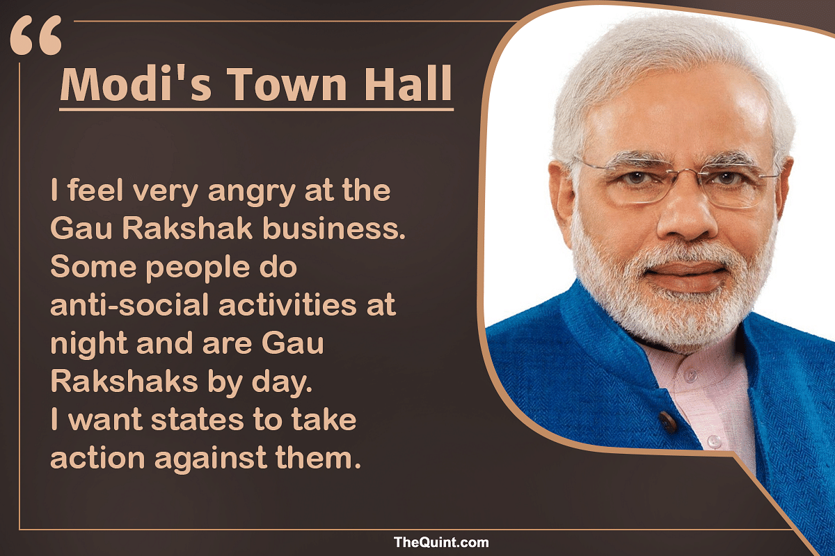 PM Modi came out strongly against cow vigilantism, elaborated on foreign policy and  grievance redressal systems. 