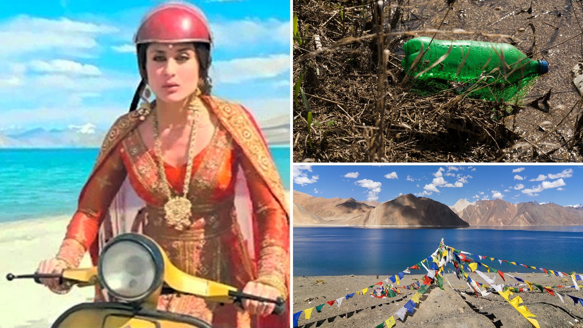 The incorrigible Indian tourist has been polluting pristine Ladakh without a care in the world. (Photo Courtesy: YouTube screenshot [L], iStock [R])