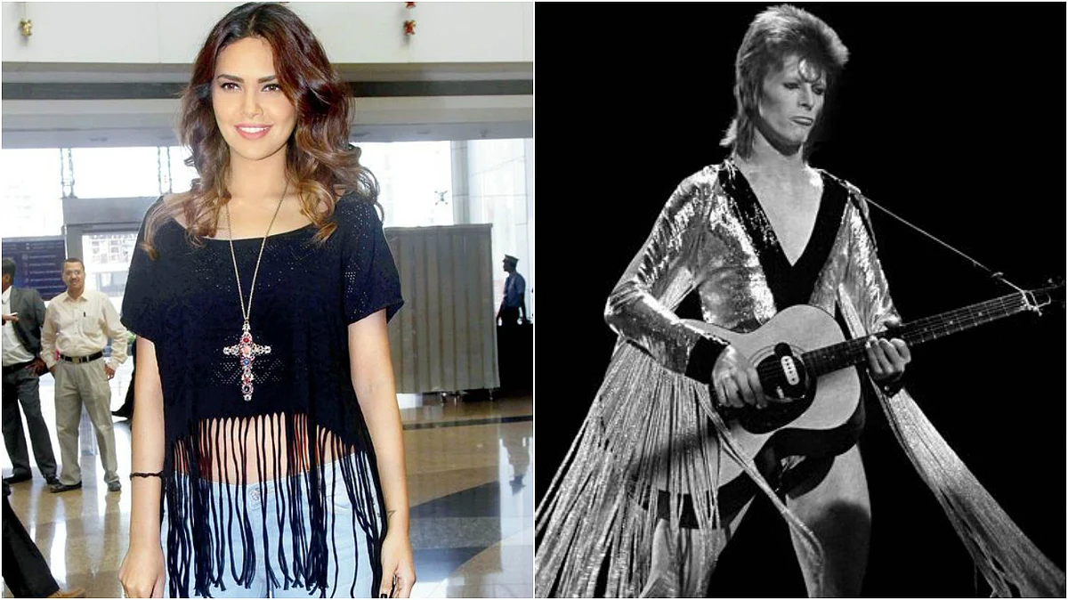 Esha Gupta (left), David Bowie (Photo Courtesy: Pinterest.com)