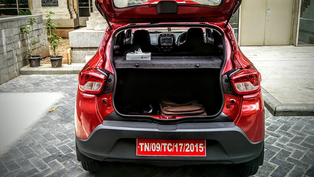 Lot of boot space on the Renault Kwid 1.0-litre. (Photo Courtesy: Motorscribes)
