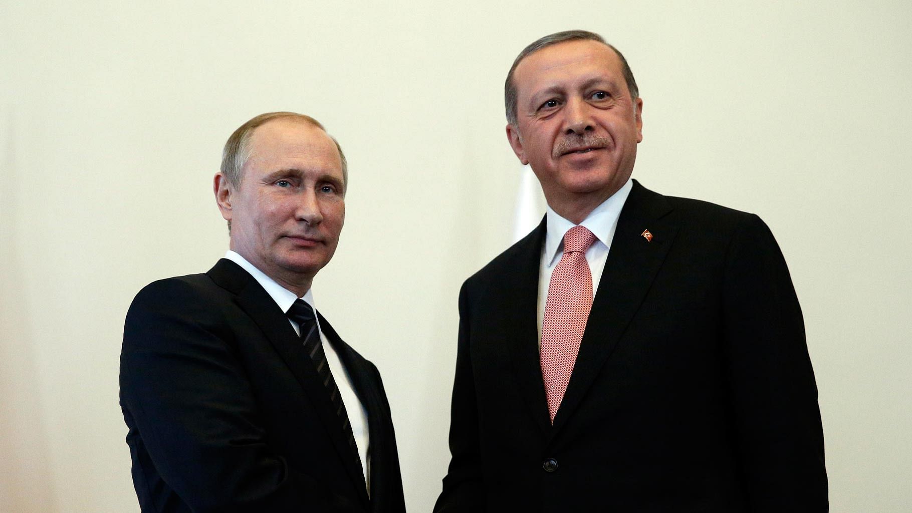 File photo of Russian President Vladimir Putin and Turkish President Recep Tayyip Erdogan.&nbsp;