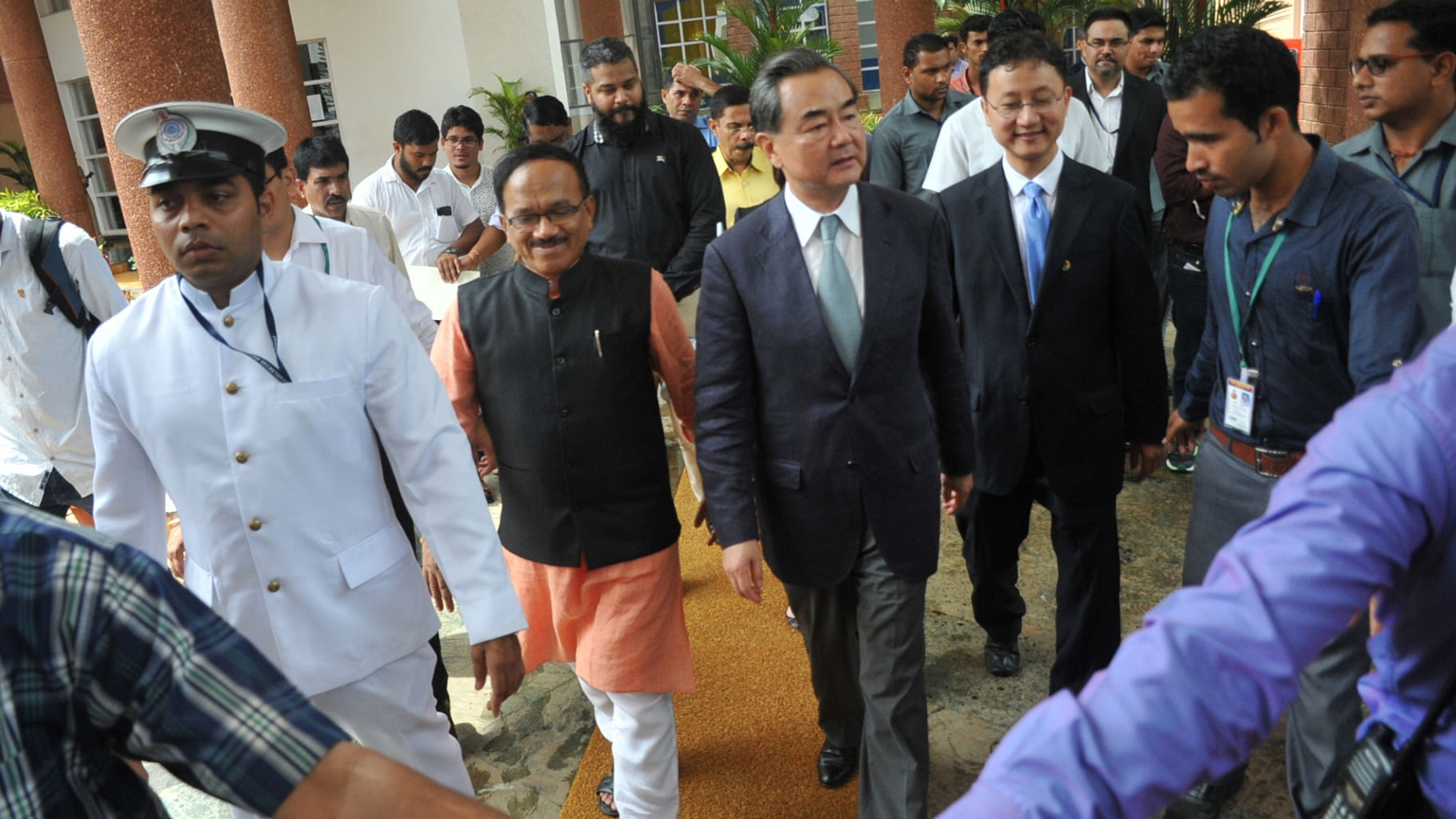  Laxmikant Parsekar revealed that Wang Yi expressed interest in the upcoming Electronic City and IT Park projects in Goa. (Photo: IANS)