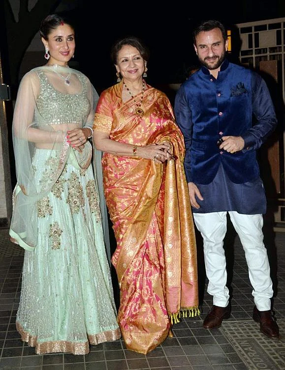 Saif with mother Sharmila andd wife Kareena. (Photo courtesy: <a href="https://twitter.com/search?f=images&vertical=default&q=saif%20sharmila&src=typd">Twiter/ @iammanju17</a>)