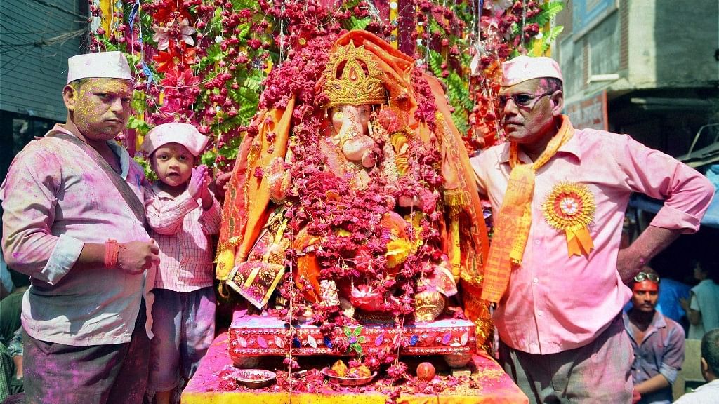Celebration of Ganesh Utsav in western UP  is not an isolated event, it indicates dominance of religious identity.