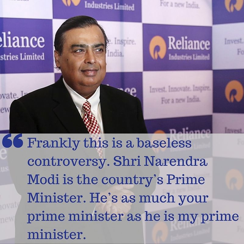 Ambani  shared details about his obsessions, his vision for Reliance Jio and  his relationship with Anil Ambani.