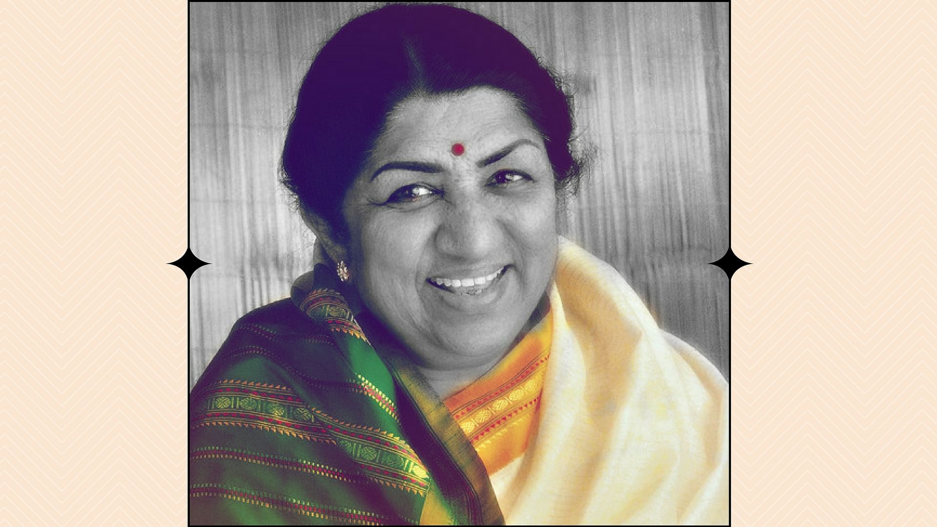 Lata Mangeshkar shares the highs and lows of her life as India’s nightingale. (Photo courtesy: Twitter/<a href="https://twitter.com/talqueenx">@<b>talqueenx</b></a>; altered by The Quint)