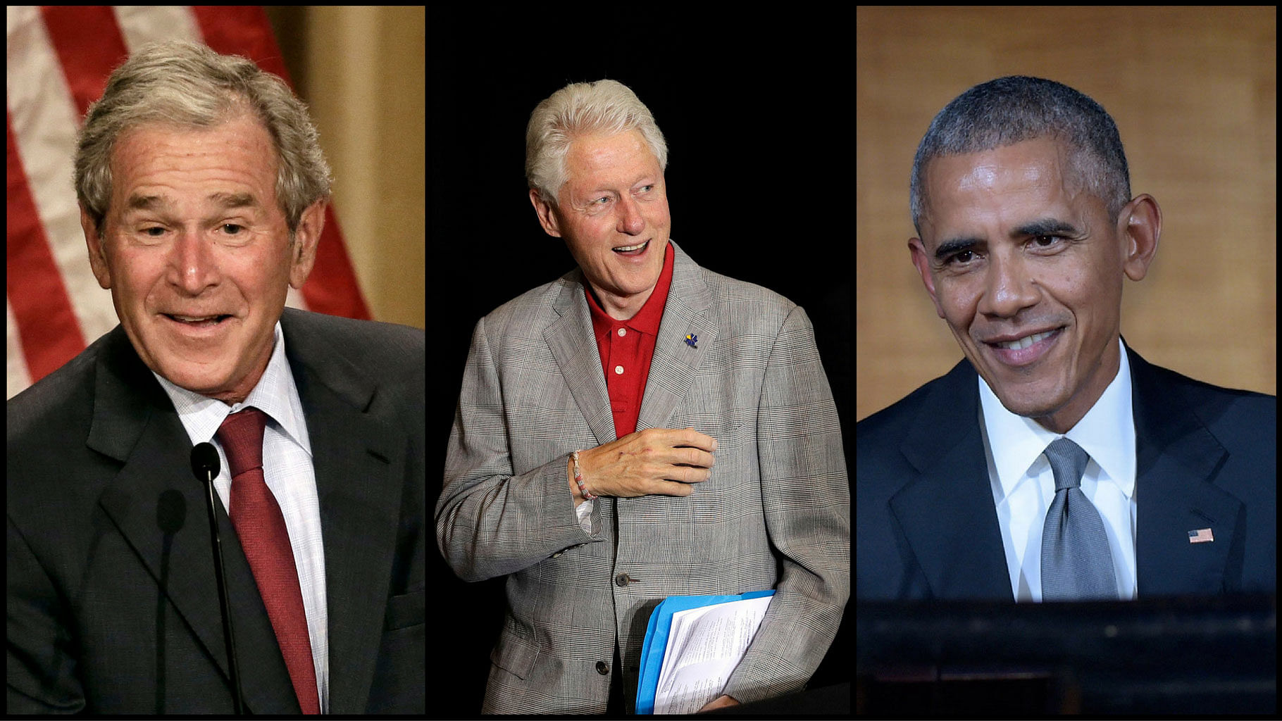 George Bush, Bill Clinton, and Barack Obama. (Photo: <b>The Quint</b>)
