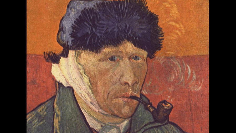 A mirror-image self portrait of Vincent Van Vogh with bandaged ear. (Photo Courtesy: Wikimedia)