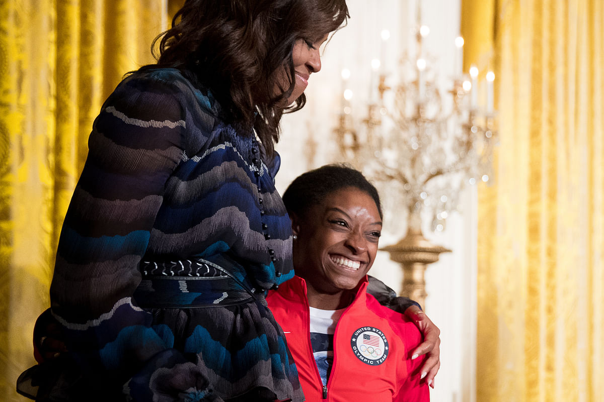 US President Obama hosted the 2016 US Olympic and Paralympic teams to celebrate their record-breaking run in Rio.