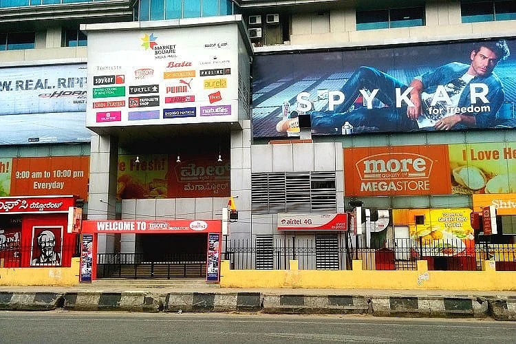 Total Mall closed during curfew on Tuesday. (Photo: The News Minute)