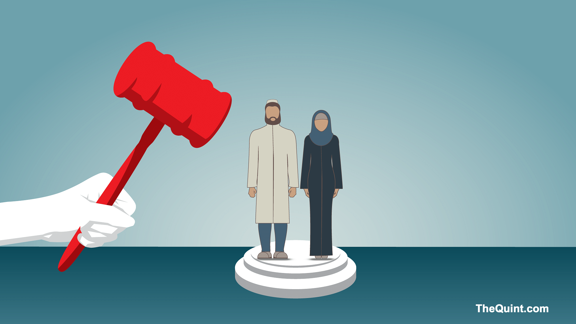 According to Muslim personal law based on the Sharia, a Muslim man can divorce his wife by pronouncing talaq thrice. (Photo: <b>The Quint</b>)