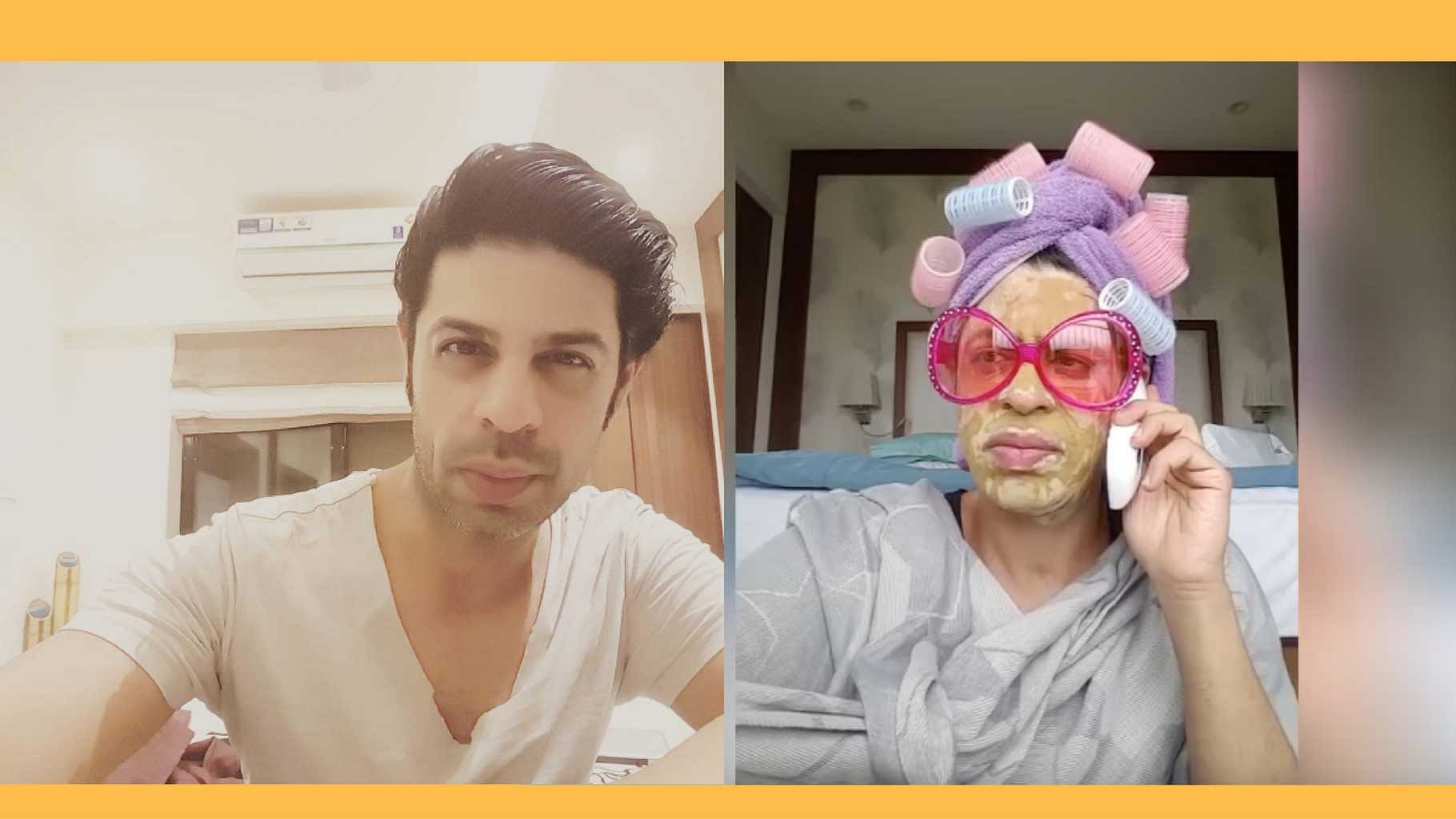 Ssumier Pasricha and  his alter-ego Pammi aunty.&nbsp;