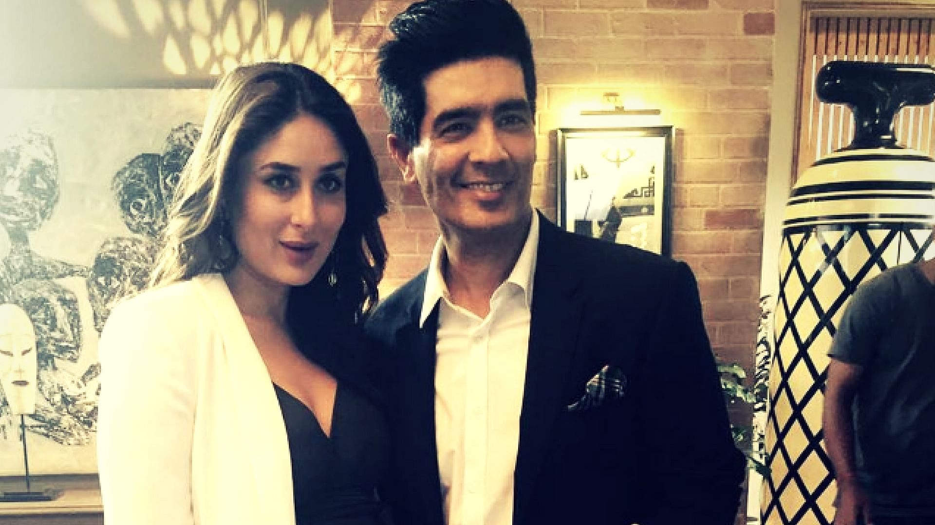 Kareena Kapoor and Manish Malhotra pose during a photo-shoot. (Photo courtesy: Instagram/@manishmalhotra05)