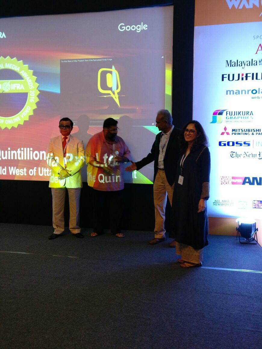 Co-founder of Quintillion media, Kapur, talks to GXpress about medals at the WAN-IFRA, and what The Quint stand for.