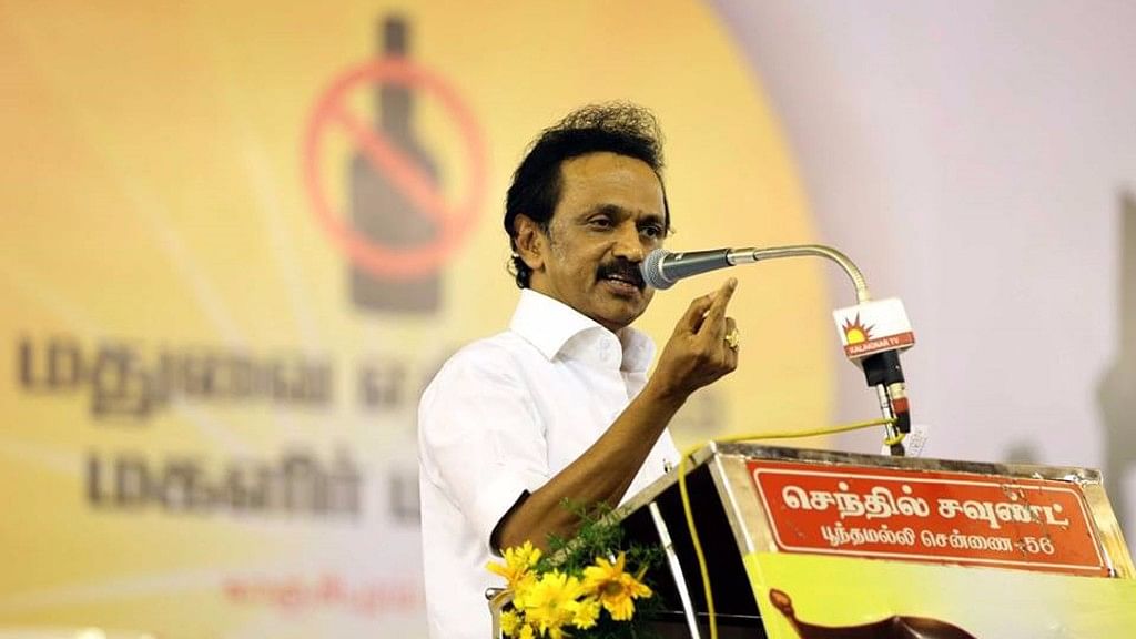 DMK leader MK Stalin was taken into preventive custody on Friday while leading a protest in Chennai. (Photo courtesy: The News Minute) 