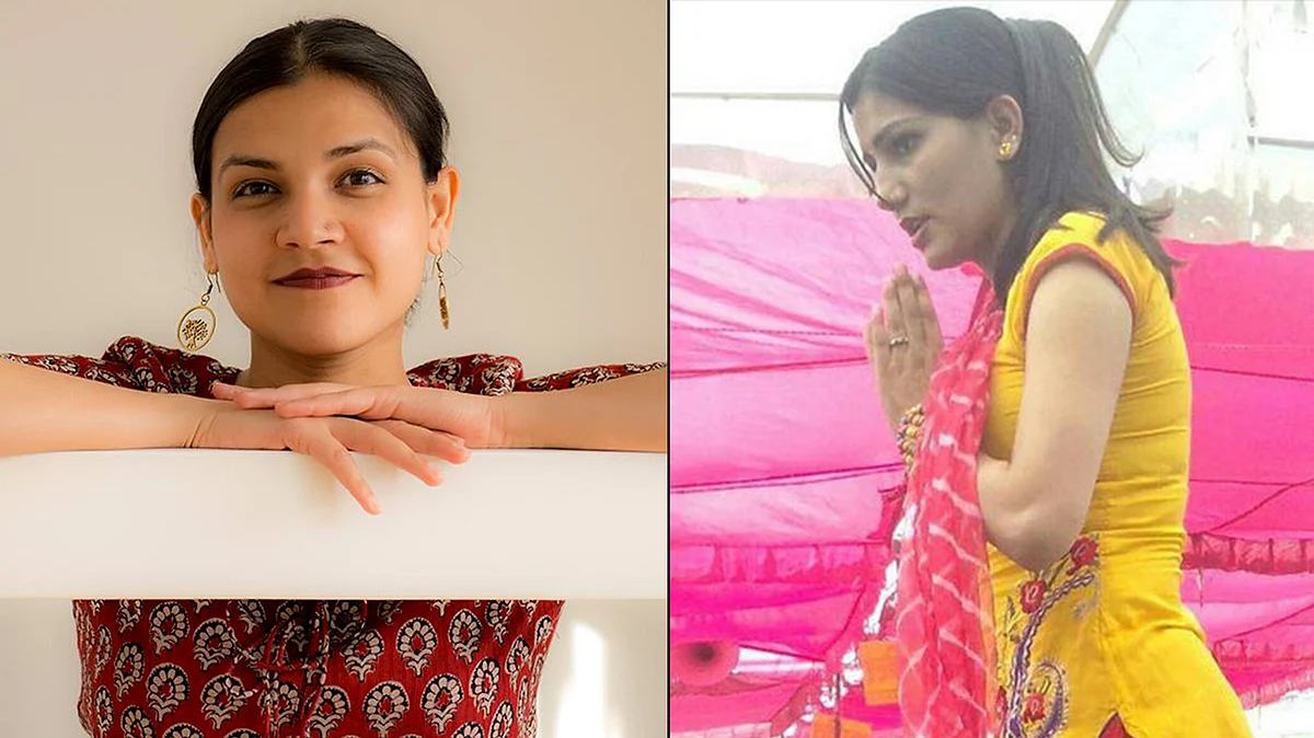 National Chess champion Anuradha Beniwal has spoken out in favour of Sapna Chaudhary, a Ragini dancer who has been threatened with rape. (Photo: Altered by <b>The Quint</b>)