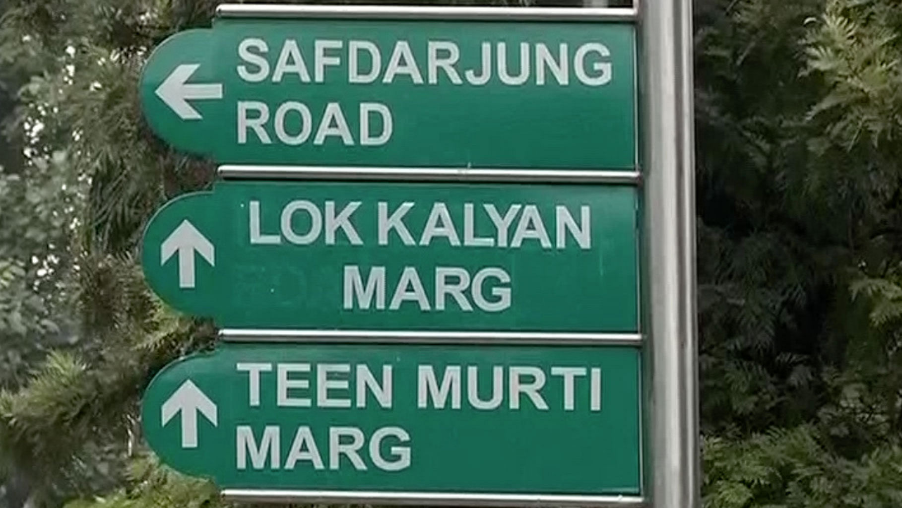 Race Course Road renamed as Lok Kalyan Marg. (Photo Courtesy: ANI)