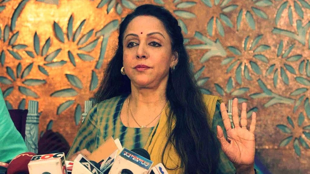 Hema Malini lashes out at her critics far and wide. (Photo courtesy: Twitter/@ANI)