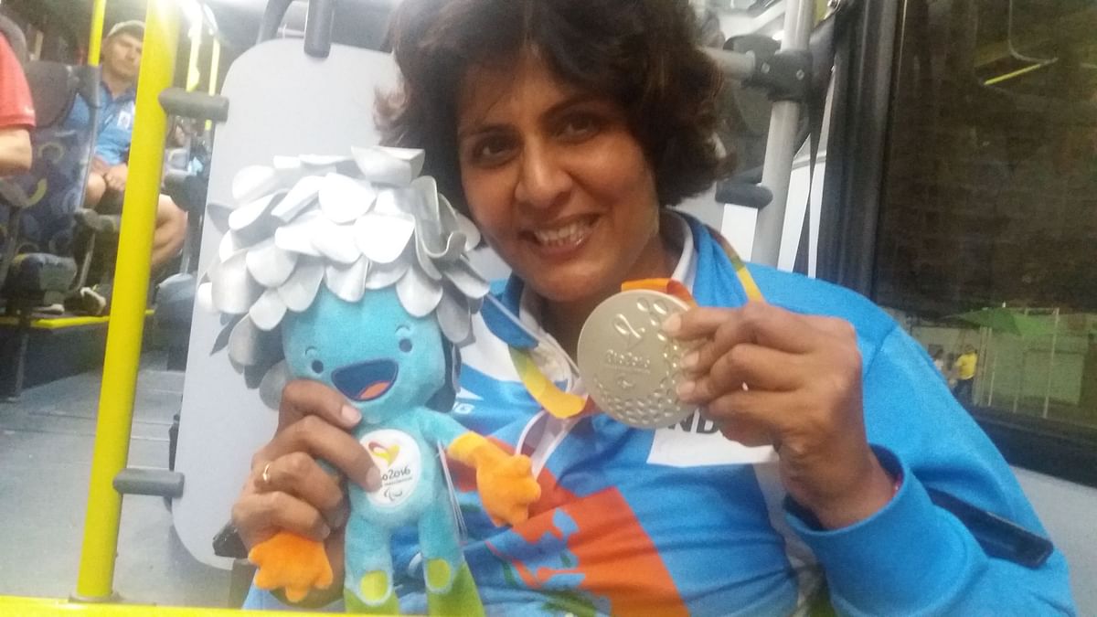  48-year-old Deepa won a silver in the shot put F53 category in the 2016 Rio Paralympics