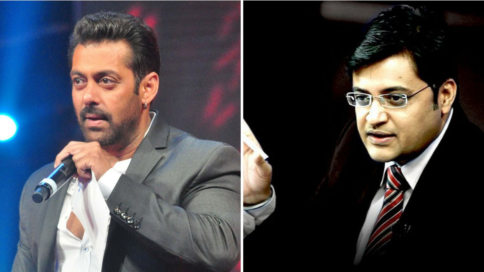 How will Salman explain his pro-Pak star position to the families of the martyrs of Uri and Pathankot attacks? asks Arnab Goswami. (Photo: <b>The Quint</b>)