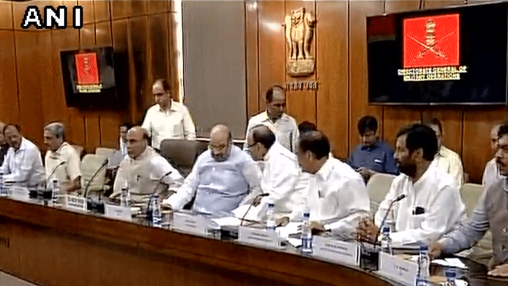 Leaders from political parties at the all-party meeting held on Thursday. (Photo: ANI)