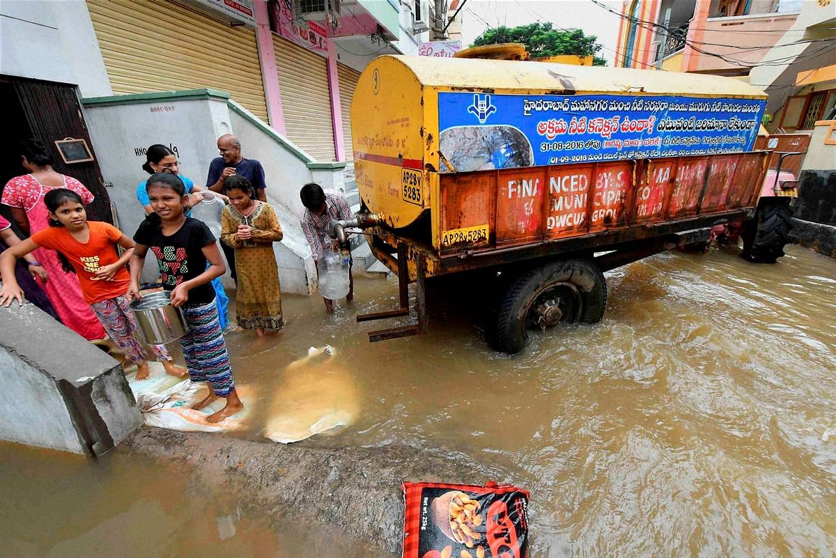 No respite for Hyderabad as IMD predicts another five days of rains. IT companies ask people to work from home.