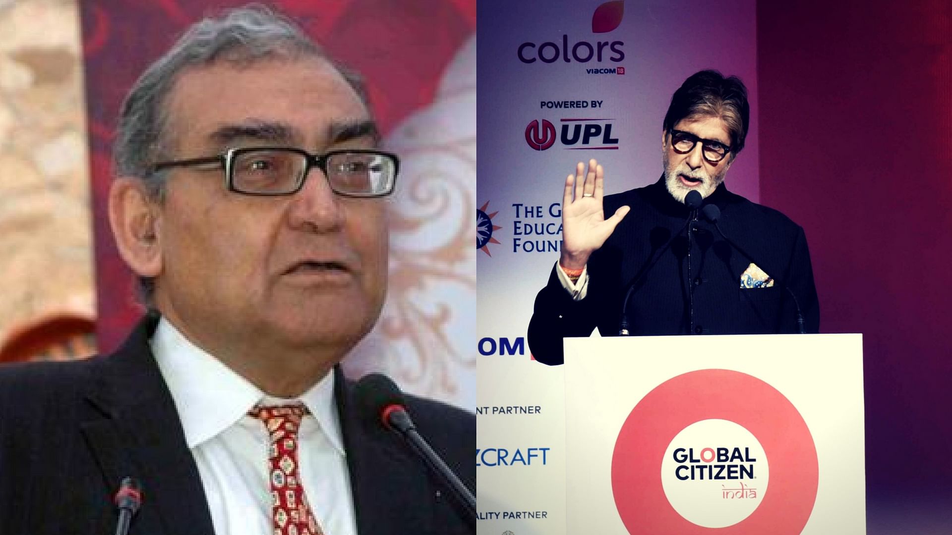 Katju has questioned Amitabh Bachchan’s contribution to the society in his recent Facebook post. (Photo Courtesy: Twitter/ <a href="https://twitter.com/mkatju">@mkatju</a>/ Facebook/ <a href="https://www.facebook.com/glblctznIN/">@glblctznIN</a>)