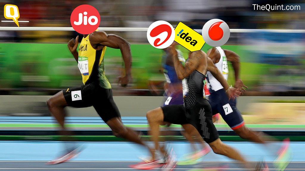 

Jio has taken a Bolt-like leap over the rest of the industry. (Photo: <b>The Quint</b>)
