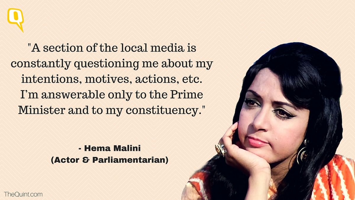 In an exclusive chat, Hema Malini lashes out at her critics far and wide.