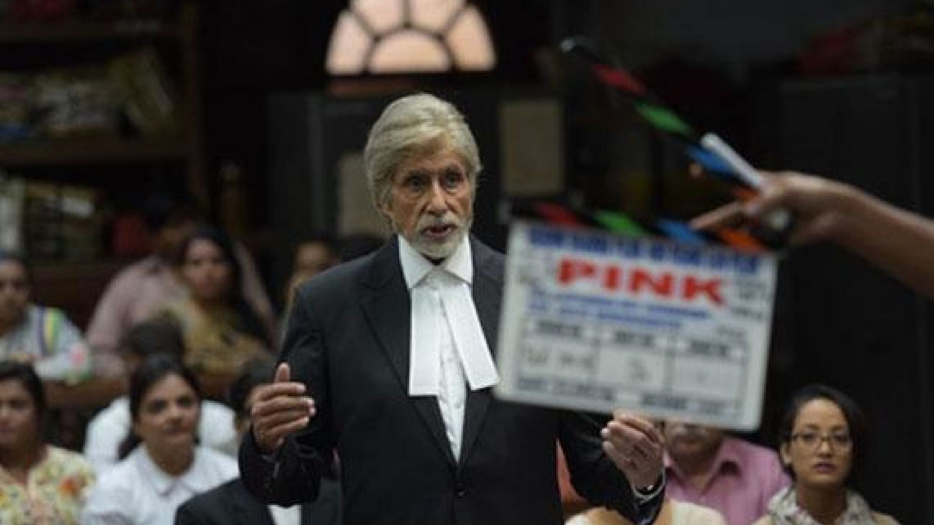 Amitabh Bachchan in a still from his upcoming film <i>Pink. (</i>Photo Courtesy: <a href="https://twitter.com/zeecinema">Twitter/@zeecinema</a>)