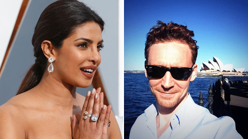 Priyanka Chopra and Tom Hiddleston (who played Loki in&nbsp;<i>Thor</i>) were pictured together outside the Emmys venue. (Photo Courtesy: Reuters(L); <a href="https://twitter.com/twhiddleston">Twitter/TWHiddleston</a> (R))