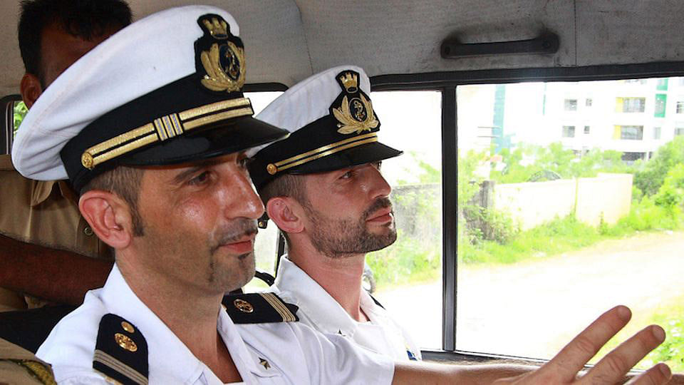 A file photo of Italian Marines Massimiliano Latorre and Salvatore Girone.&nbsp;